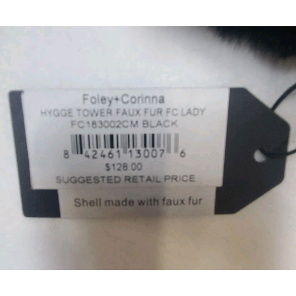 NWT Foley-Corinna Hygge Tower Faux Fur Black Handbag With Shoulder Strap Purse - Picture 7 of 7